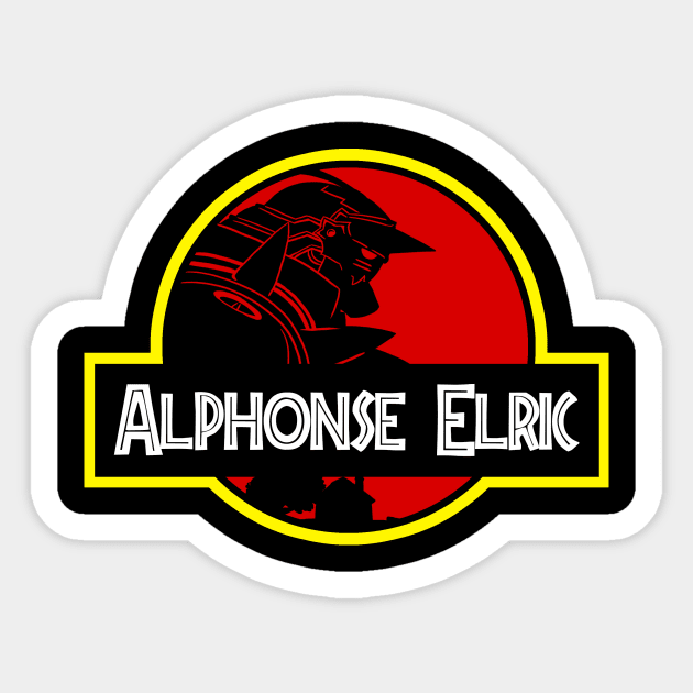 Alphonse Elric Shirt Sticker by The darkcartoon